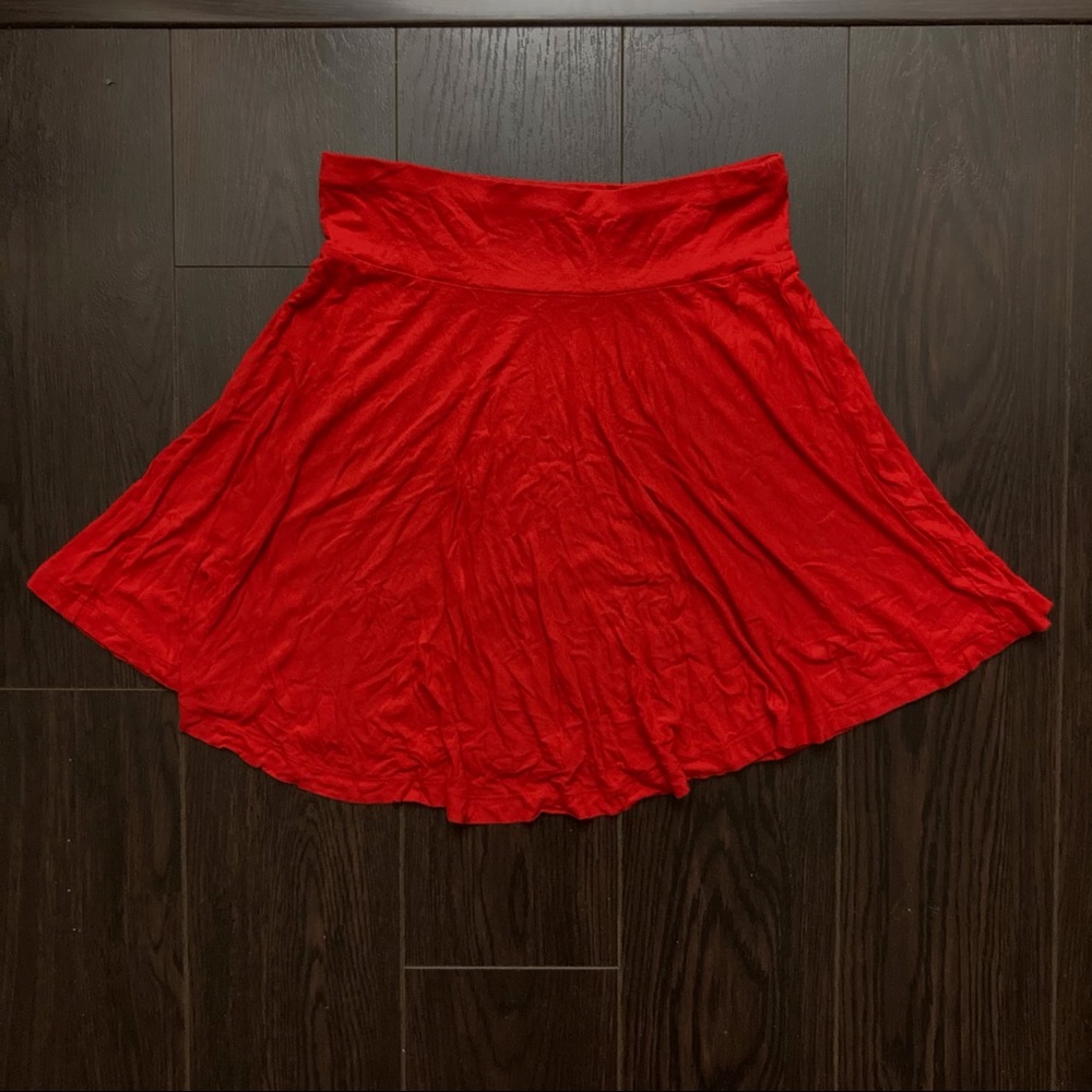 H&M Red Mini Skater Skirt